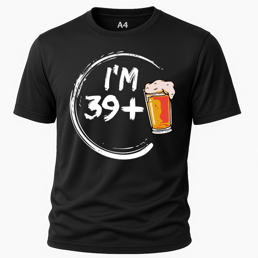 Retro 40th Birthday Beer Lover Cooling Performance Crew T-Shirt