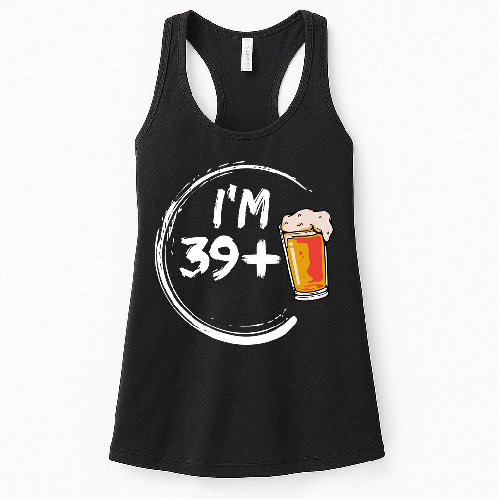 Retro 40th Birthday Beer Lover Womens Tank Top