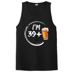 Retro 40th Birthday Beer Lover PosiCharge Competitor Tank