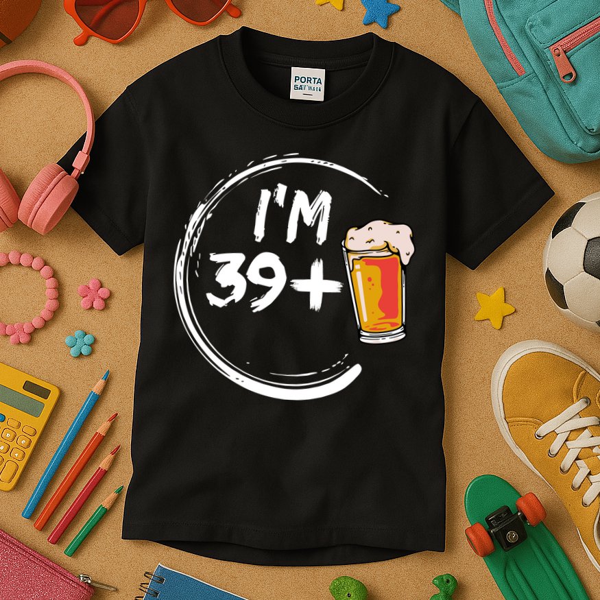 Retro 40th Birthday Beer Lover Kids T-Shirt