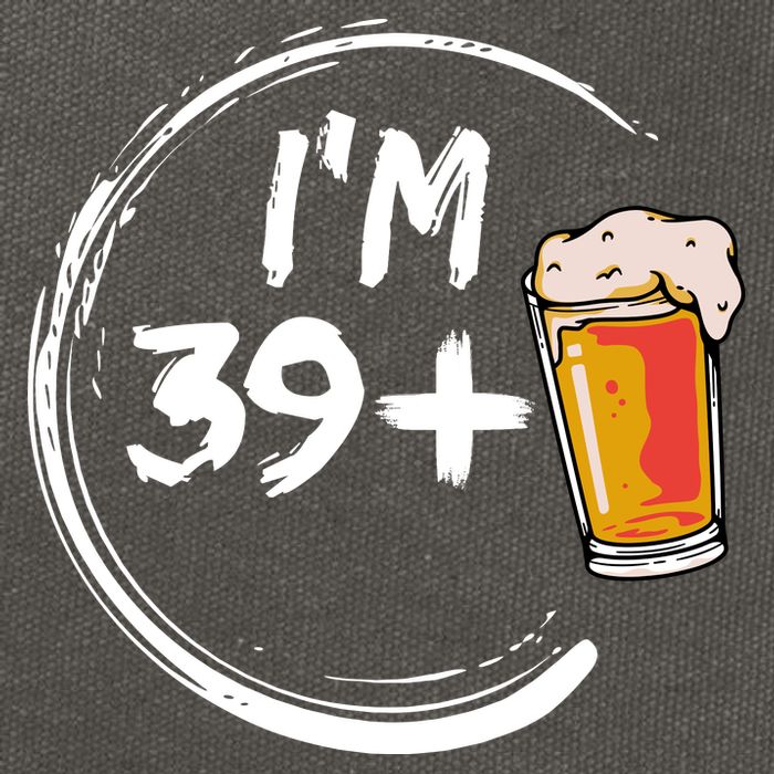 Retro 40th Birthday Beer Lover Cotton Canvas Backpack