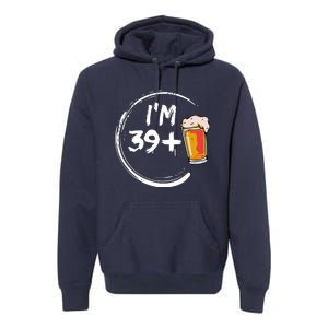 Retro 40th Birthday Beer Lover Premium Hoodie