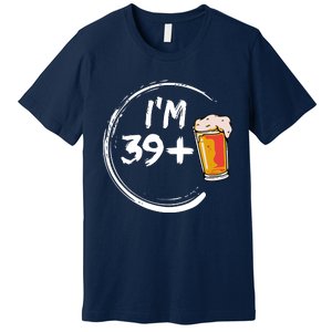 Retro 40th Birthday Beer Lover Premium T-Shirt