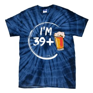 Retro 40th Birthday Beer Lover Tie-Dye T-Shirt