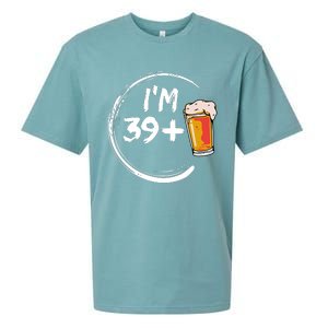 Retro 40th Birthday Beer Lover Sueded Cloud Jersey T-Shirt