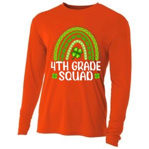 Rainbow 4th Grade Squad Teacher St Patrick's Day Gift Cooling Performance Long Sleeve Crew