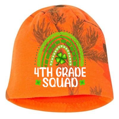 Rainbow 4th Grade Squad Teacher St Patrick's Day Gift Kati - Camo Knit Beanie