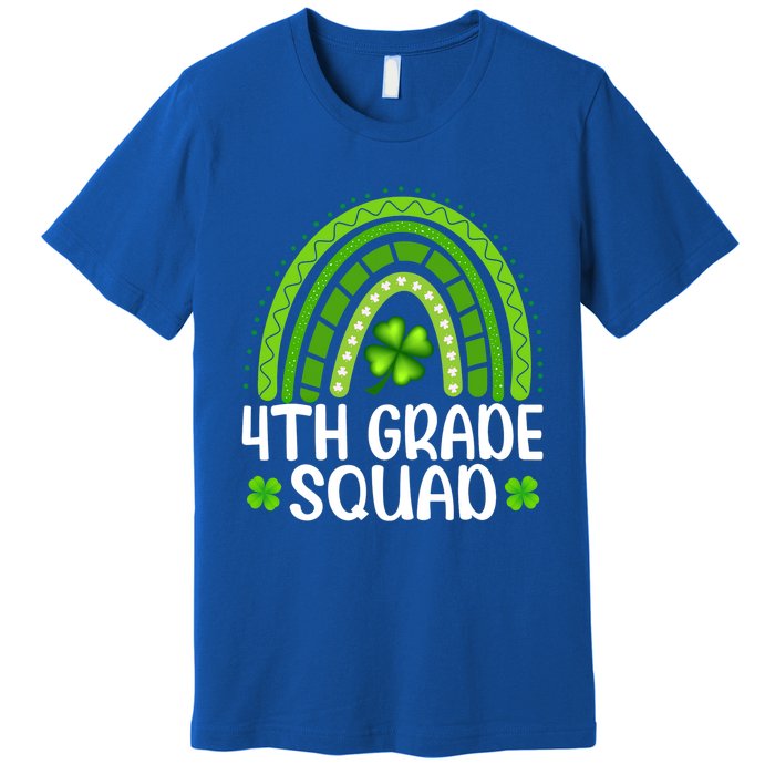 Rainbow 4th Grade Squad Teacher St Patrick's Day Gift Premium T-Shirt