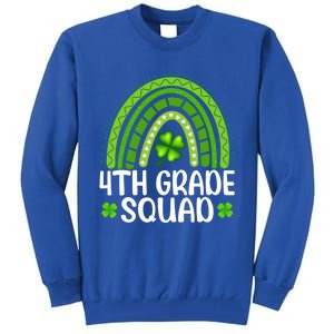 Rainbow 4th Grade Squad Teacher St Patrick's Day Gift Tall Sweatshirt