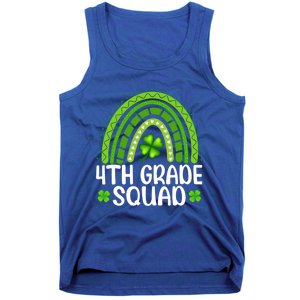 Rainbow 4th Grade Squad Teacher St Patrick's Day Gift Tank Top