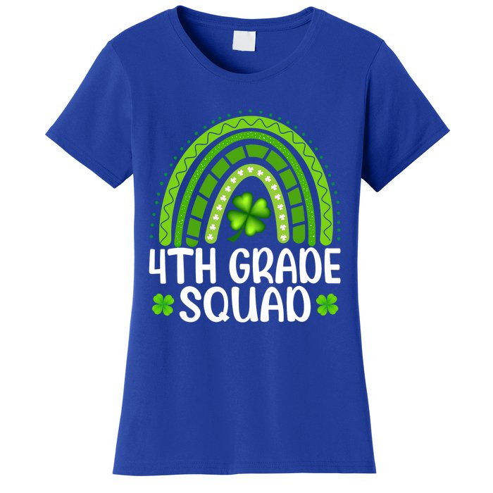 Rainbow 4th Grade Squad Teacher St Patrick's Day Gift Women's T-Shirt