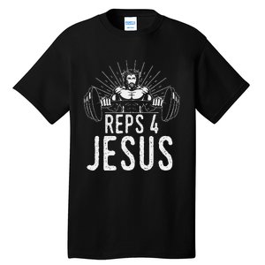 Reps 4 Jesus Gym Weightlifting Tall T-Shirt