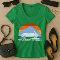 Retro 4Runner Nation Women's V-Neck T-Shirt