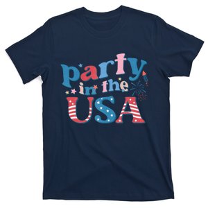 Retro 4th Of July Party In The USA American Flag Gift T-Shirt