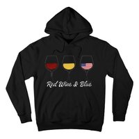 Retro 4th Of July Red Wine And Blue Hoodie