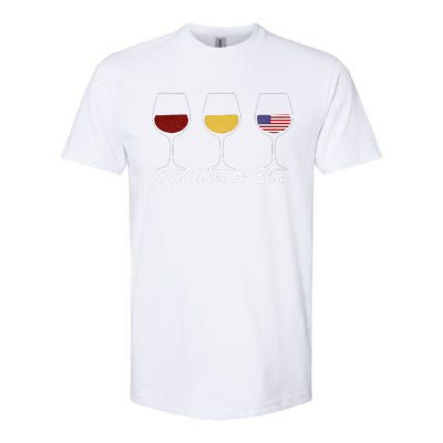 Retro 4th Of July Red Wine And Blue Softstyle® CVC T-Shirt