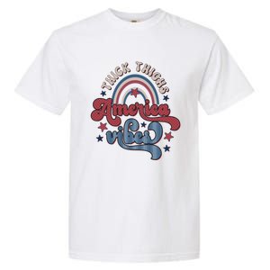 Retro 4th Of July Great Gift Funny Thick Thigs America Vibes Usa Gift Garment-Dyed Heavyweight T-Shirt