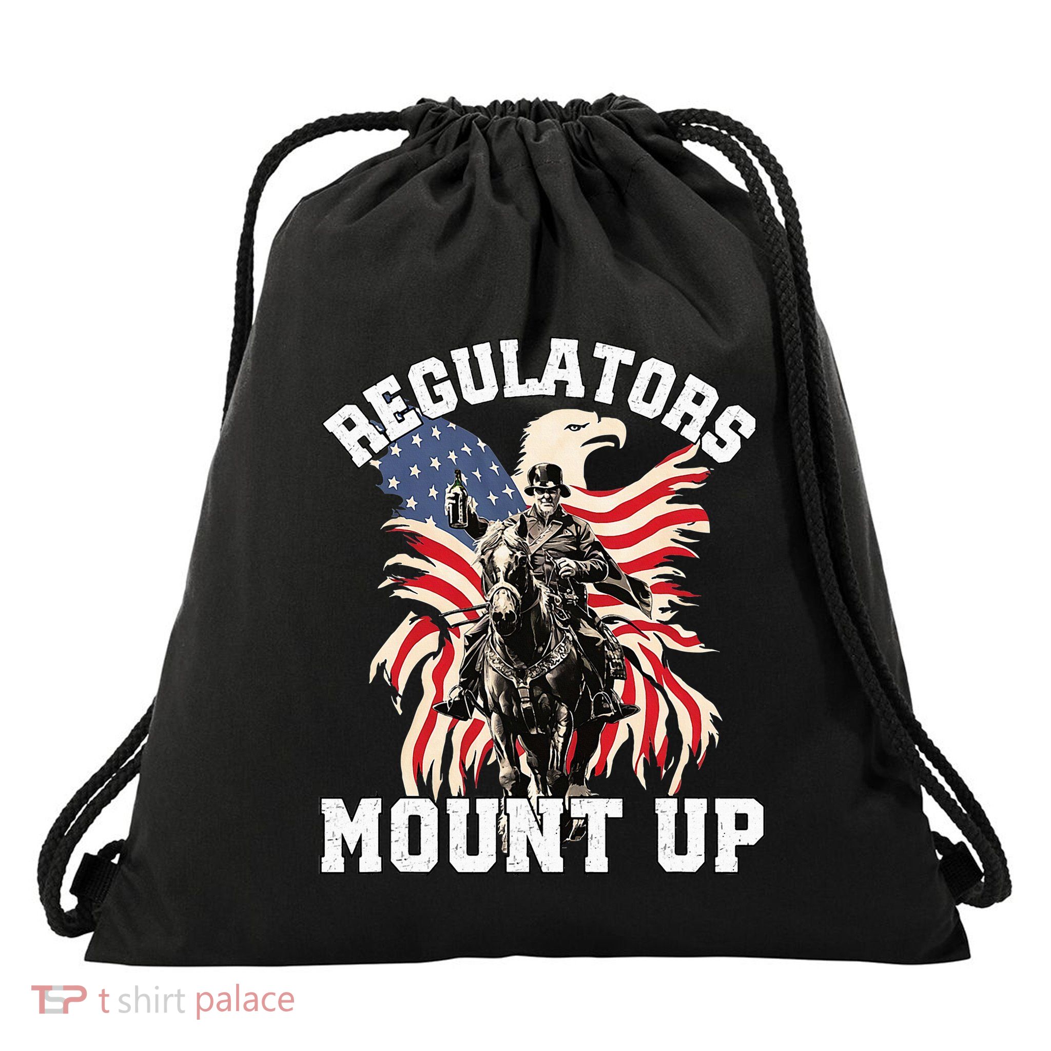 Regulators 4th Of July Independence Day Eagle Drawstring Bag