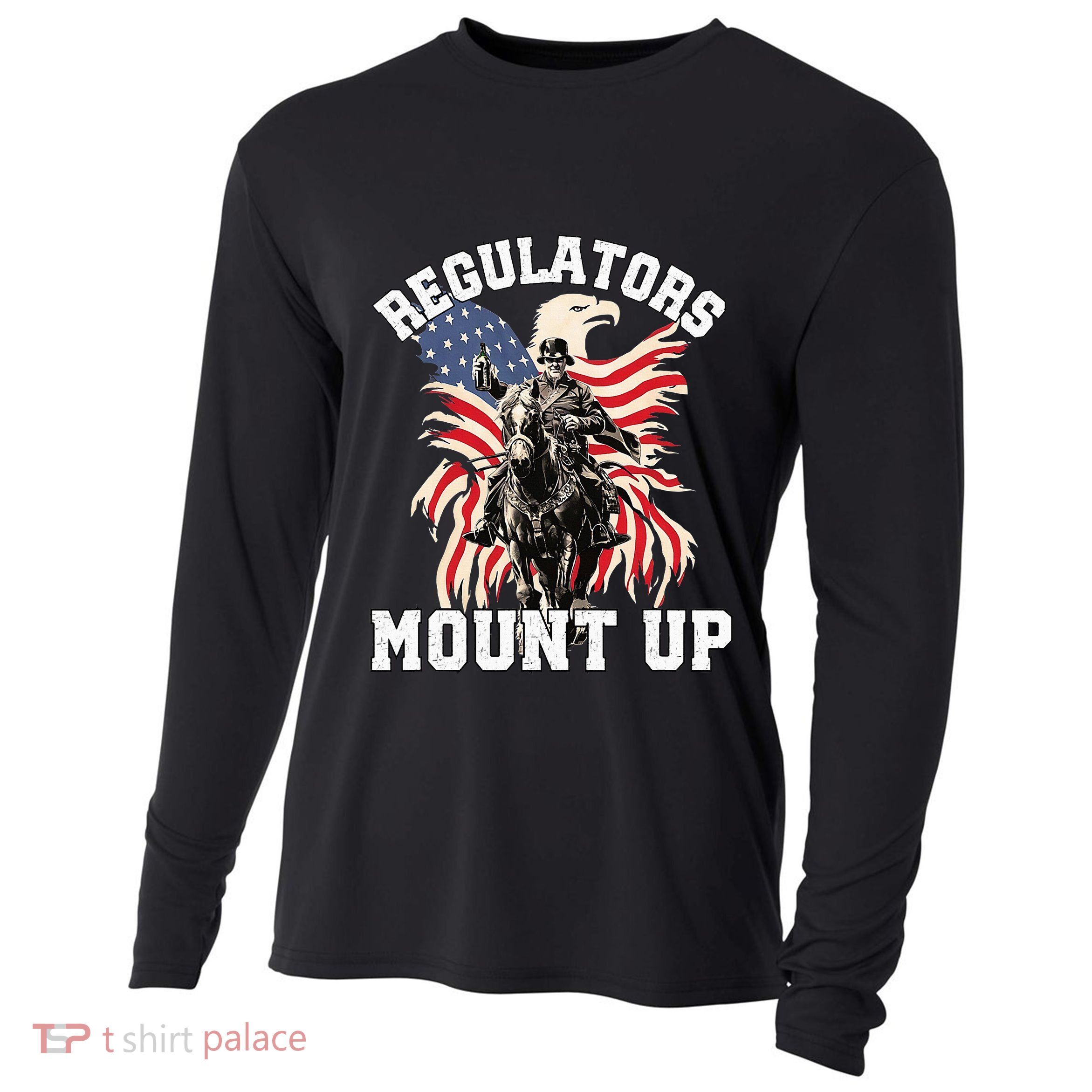 Regulators 4th Of July Independence Day Eagle Cooling Performance Long Sleeve Crew