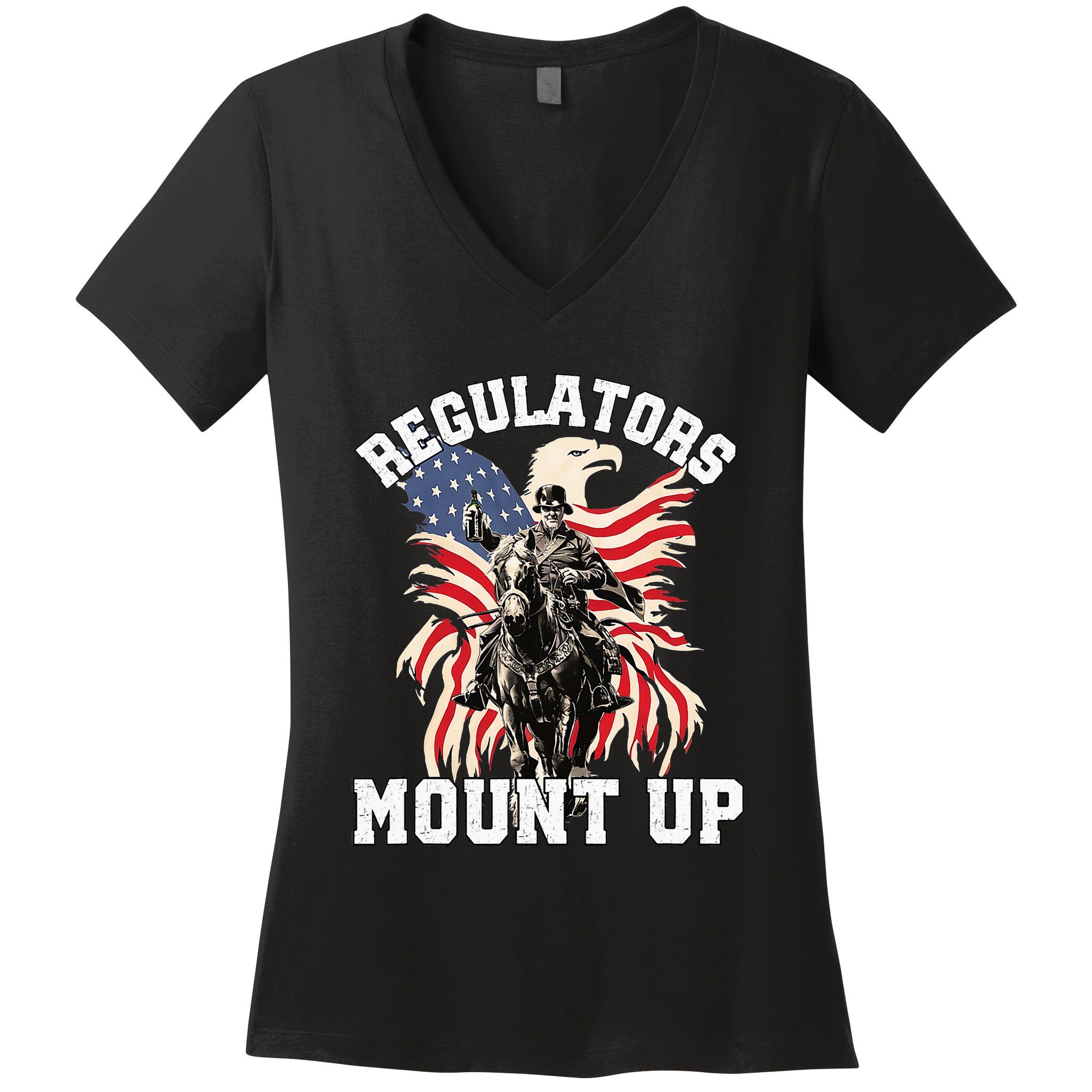Regulators 4th Of July Independence Day Eagle Women's V-Neck T-Shirt