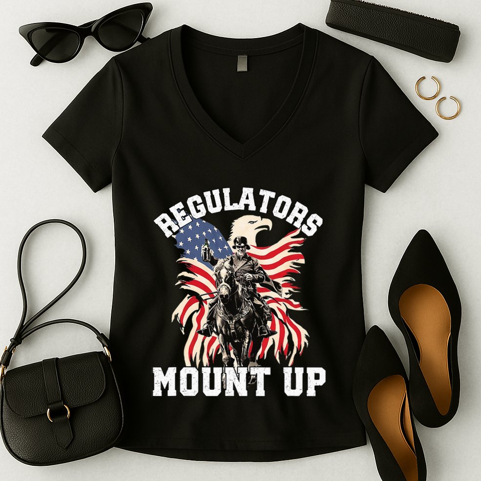 Regulators 4th Of July Independence Day Eagle Women's V-Neck T-Shirt