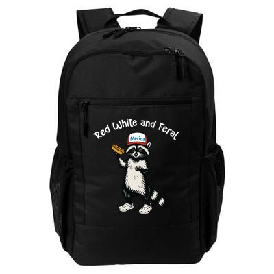 Raccoon 4th Of July Patriotic Funny Cute Red White And Feral Backpack