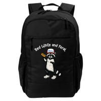 Raccoon 4th Of July Patriotic Funny Cute Red White And Feral Backpack