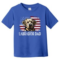 Retro 4th Of July Labrador Vintage American Flag Gift Toddler T-Shirt