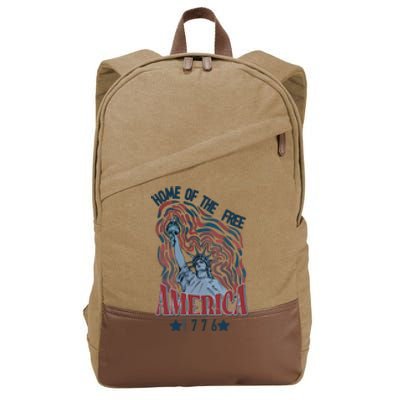 Retro 4th Of July Cotton Canvas Backpack