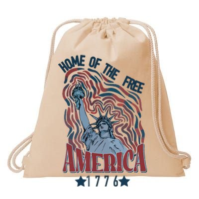 Retro 4th Of July Drawstring Bag