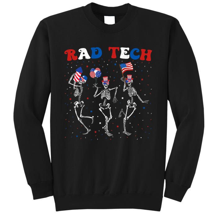 Radiology 4th Of July Rad Tech Xray Tech Skeleton Patriotic Sweatshirt