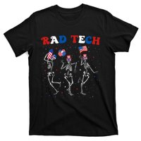 Radiology 4th Of July Rad Tech Xray Tech Skeleton Patriotic T-Shirt