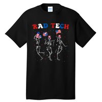 Radiology 4th Of July Rad Tech Xray Tech Skeleton Patriotic Tall T-Shirt