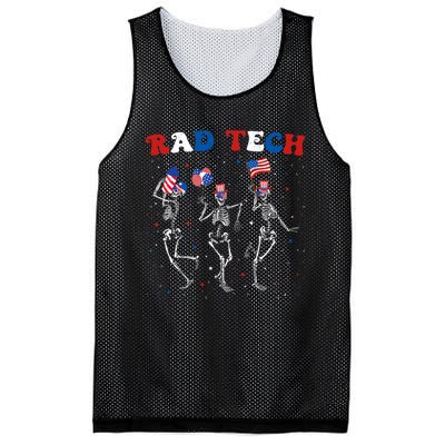 Radiology 4th Of July Rad Tech Xray Tech Skeleton Patriotic Mesh Reversible Basketball Jersey Tank