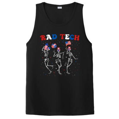 Radiology 4th Of July Rad Tech Xray Tech Skeleton Patriotic PosiCharge Competitor Tank