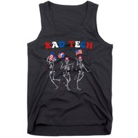 Radiology 4th Of July Rad Tech Xray Tech Skeleton Patriotic Tank Top