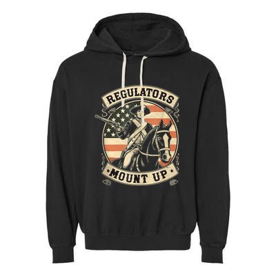 Regulators 4th Of July Independence Day Regulators Mount Up Garment-Dyed Fleece Hoodie