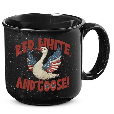 Retro 4th Of July Goose America Coquette Memorial Day Gifts 15oz Campfire Ceramic Mug