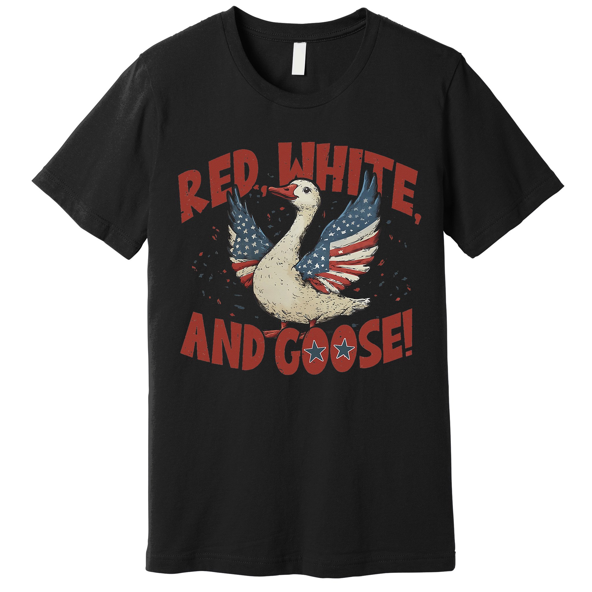 Retro 4th Of July Goose America Coquette Memorial Day Gifts Premium T-Shirt