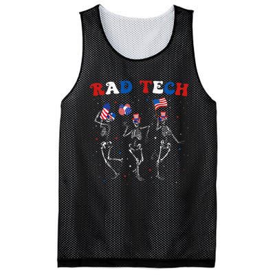 Radiology 4th Of July Rad Tech Xray Tech Skeleton Mesh Reversible Basketball Jersey Tank