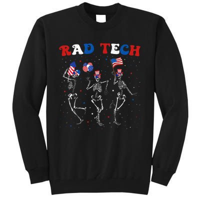 Radiology 4th Of July Rad Tech Xray Tech Skeleton Tall Sweatshirt