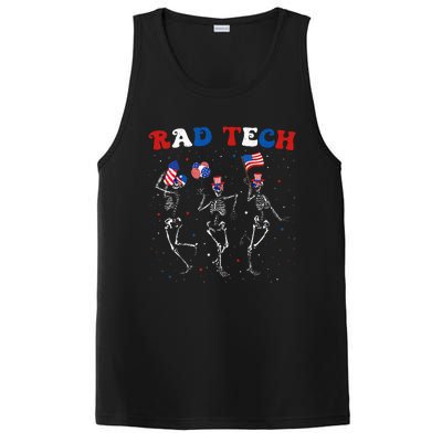 Radiology 4th Of July Rad Tech Xray Tech Skeleton PosiCharge Competitor Tank