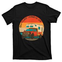 Rugged 4x4 Pickup Truck Retro Sunset OffRoad Living Is Life T-Shirt