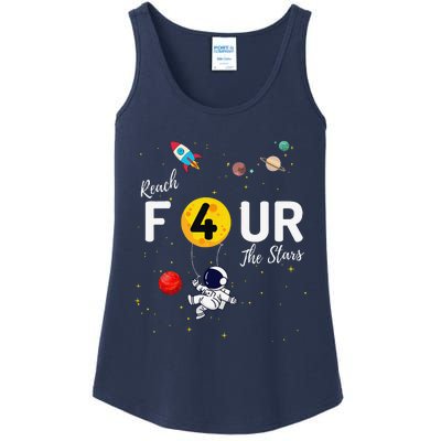 Reach 4 The Stars Childs 4th Birthday Party Ladies Essential Tank