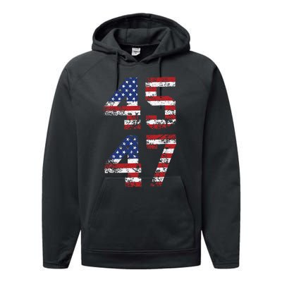 Retro 4547 Trump 2024 Trump Supporter President Election Performance Fleece Hoodie