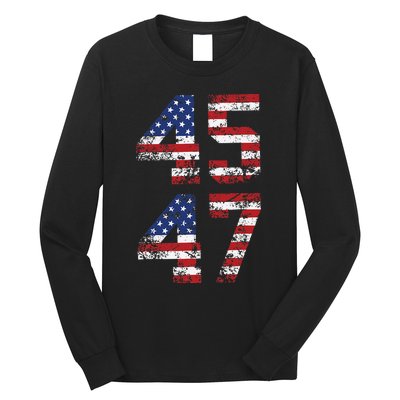 Retro 4547 Trump 2024 Trump Supporter President Election Long Sleeve Shirt