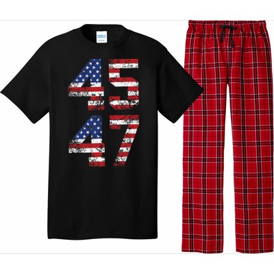 Retro 4547 Trump 2024 Trump Supporter President Election Pajama Set