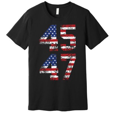 Retro 4547 Trump 2024 Trump Supporter President Election Premium T-Shirt