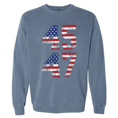 Retro 4547 Trump 2024 Trump Supporter President Election Garment-Dyed Sweatshirt