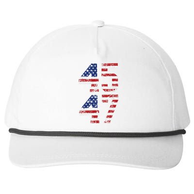 Retro 4547 Trump 2024 Trump Supporter President Election Snapback Five-Panel Rope Hat